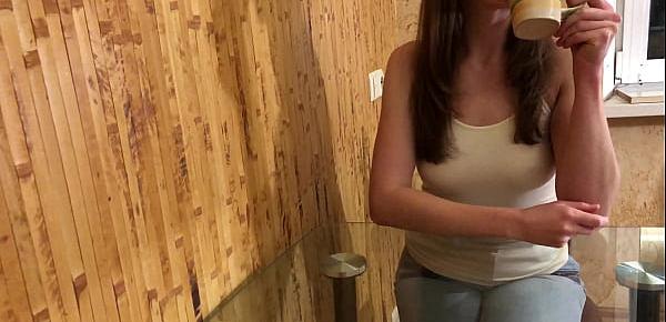  I almost got caught! A Quick Fuck with a Neighbor while her Husband goes to the Shop. Russian Amateur Video. With Conversations